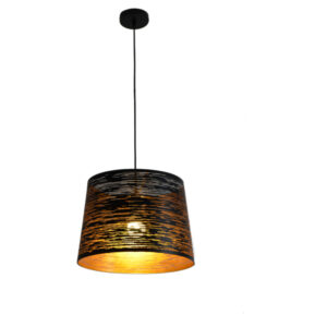 โคมไฟห้อย เหล็กลวดลาย สีดำด้านในสีทอง รุ่น 1813