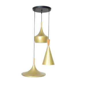 โคมไฟห้อย 3in1 3 หัว 3 รูปแบบ สีทอง รุ่น7720