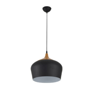 โคมไฟห้อย สีดำด้านในสีขาว รุ่น 8173