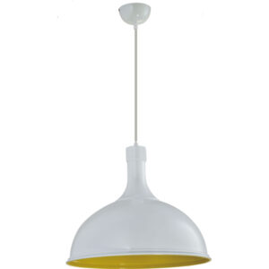 โคมไฟห้อย สีขาว ด้านในสีเหลือง รุ่น872/420