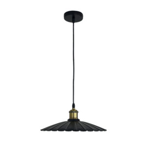 โคมไฟห้อย ทรงวินเทจ สีดำ ขั้วสีทอง รุ่น XD009