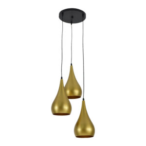 โคมไฟห้อย 3หัว สีทองรุ่น7719